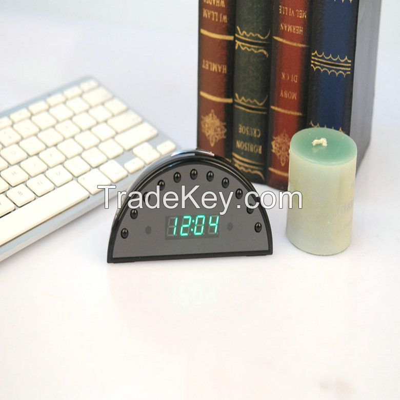 Newly Goods Selling, Half Moon Shape  CMOS Wifi Camera Clock