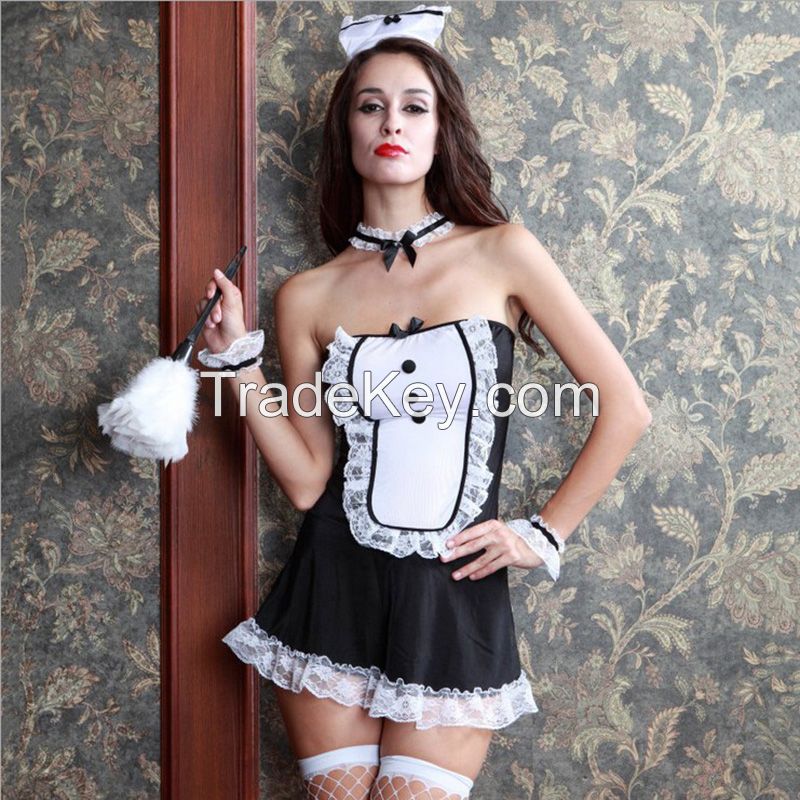 Europe and the United States foreign trade lace sexy lingerie maid Cos