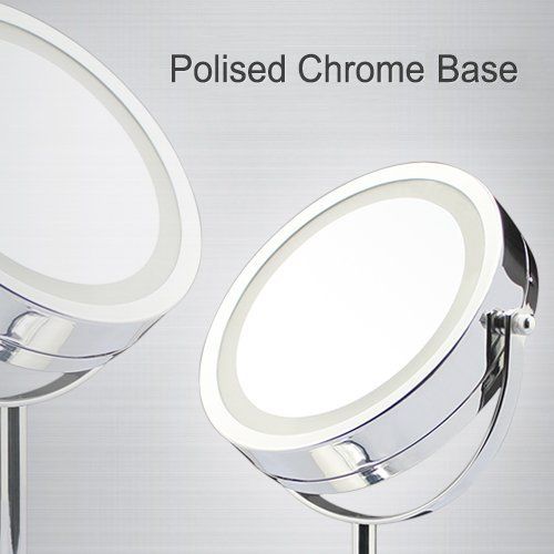 IN STOCK 1pc MOQ 7 inches cheap cosmetic tools battery operated double sided magnifying led lighted vanity table makeup mirrors