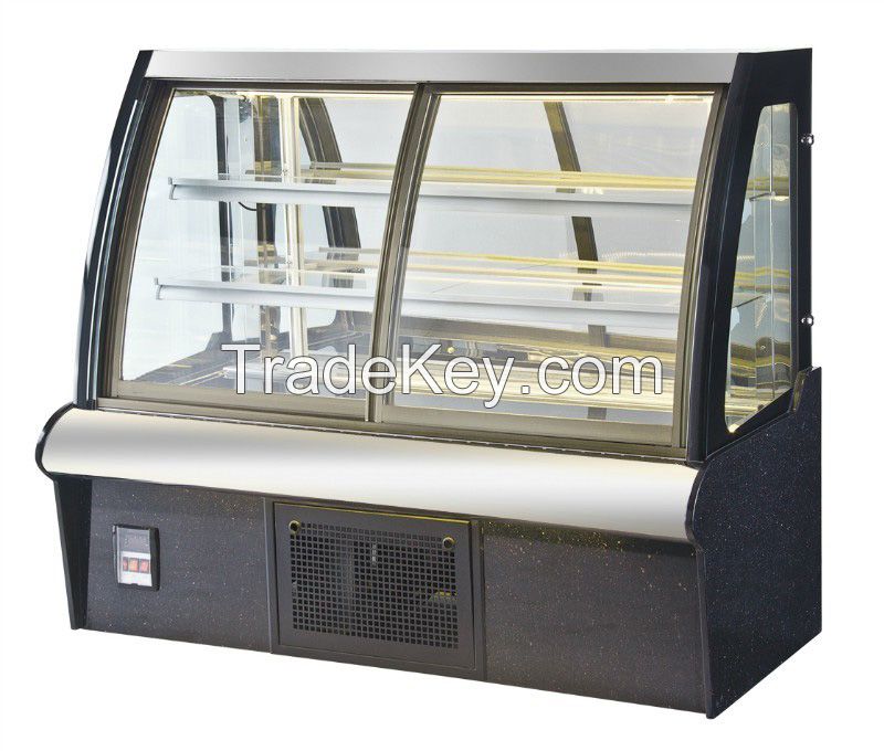 T1-Front Sliding Glass Door Cake Display Freezer