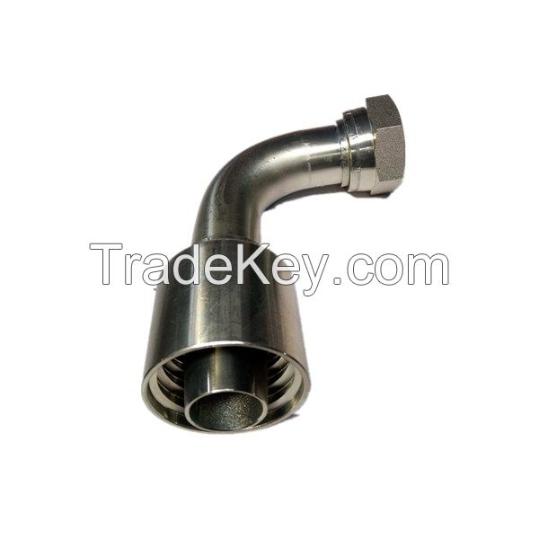 China manufacturer SAE/Metric/BSP one piece hydraulic hose fitting
