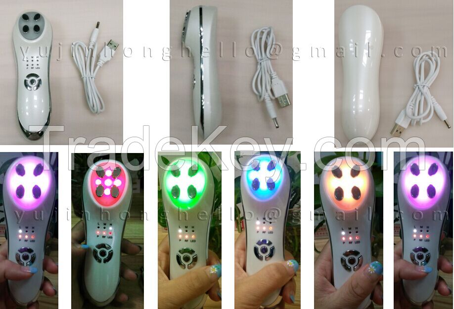 light RF beauty device EMS &amp; Led light therapy facial beauty care instrument