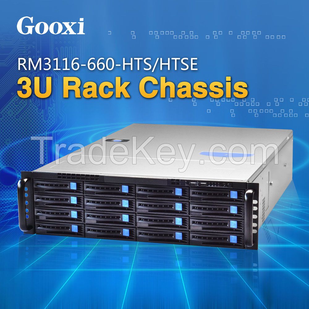 3U rackmount server case chassis 16 HDDs Gooxi RM3116-660-HTS/HTSE EEB / CEB / ATX / Micro ATX