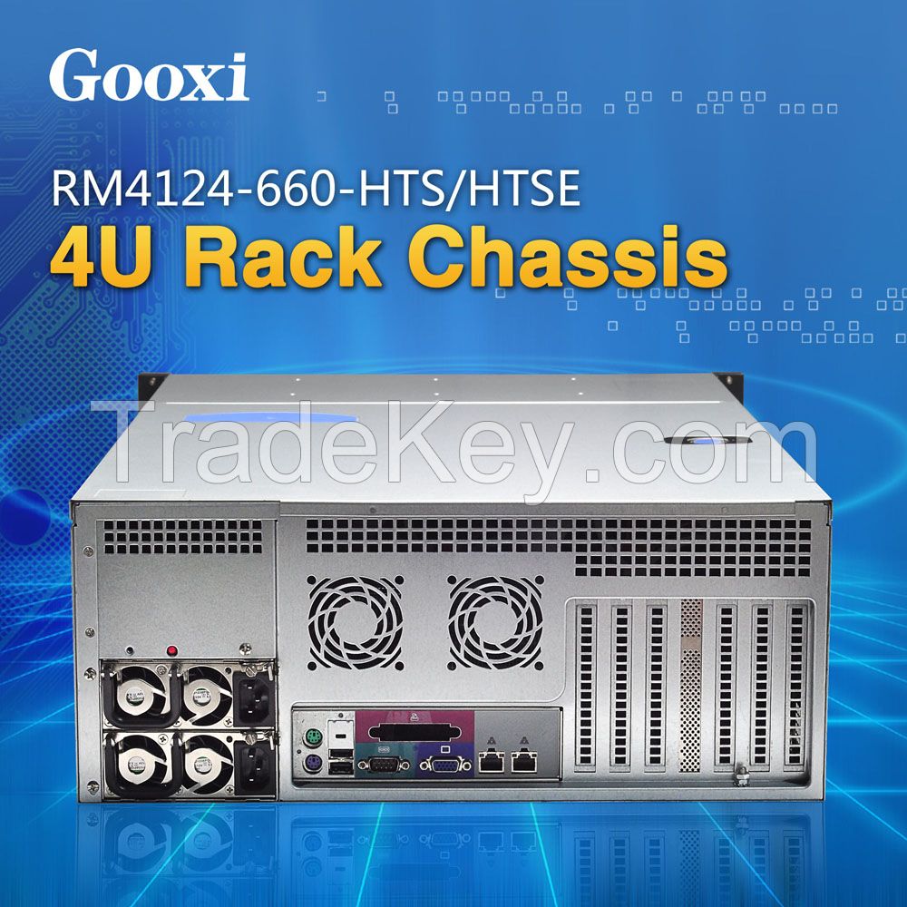 4U rackmount server case chassis 24HDDs Gooxi RM4124-660-HTS/HTSE EEB / CEB / ATX / Micro ATX