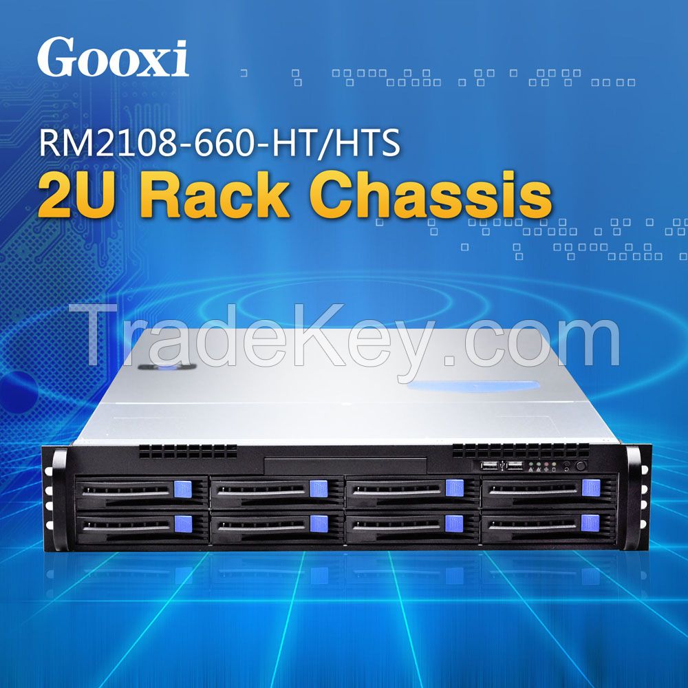 2U rackmount server case chassis 8 bays Gooxi RM2108-660-HT/HTS EEB / CEB / ATX / Micro ATX