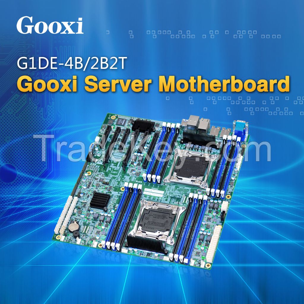 Intel Xeon Haswell-EP Dual E5-2600 V3 1U2U3U4U Server Barebone Storage Motherboard Gooxi G1DE-4B/2B2T Dual Socket Motherboard