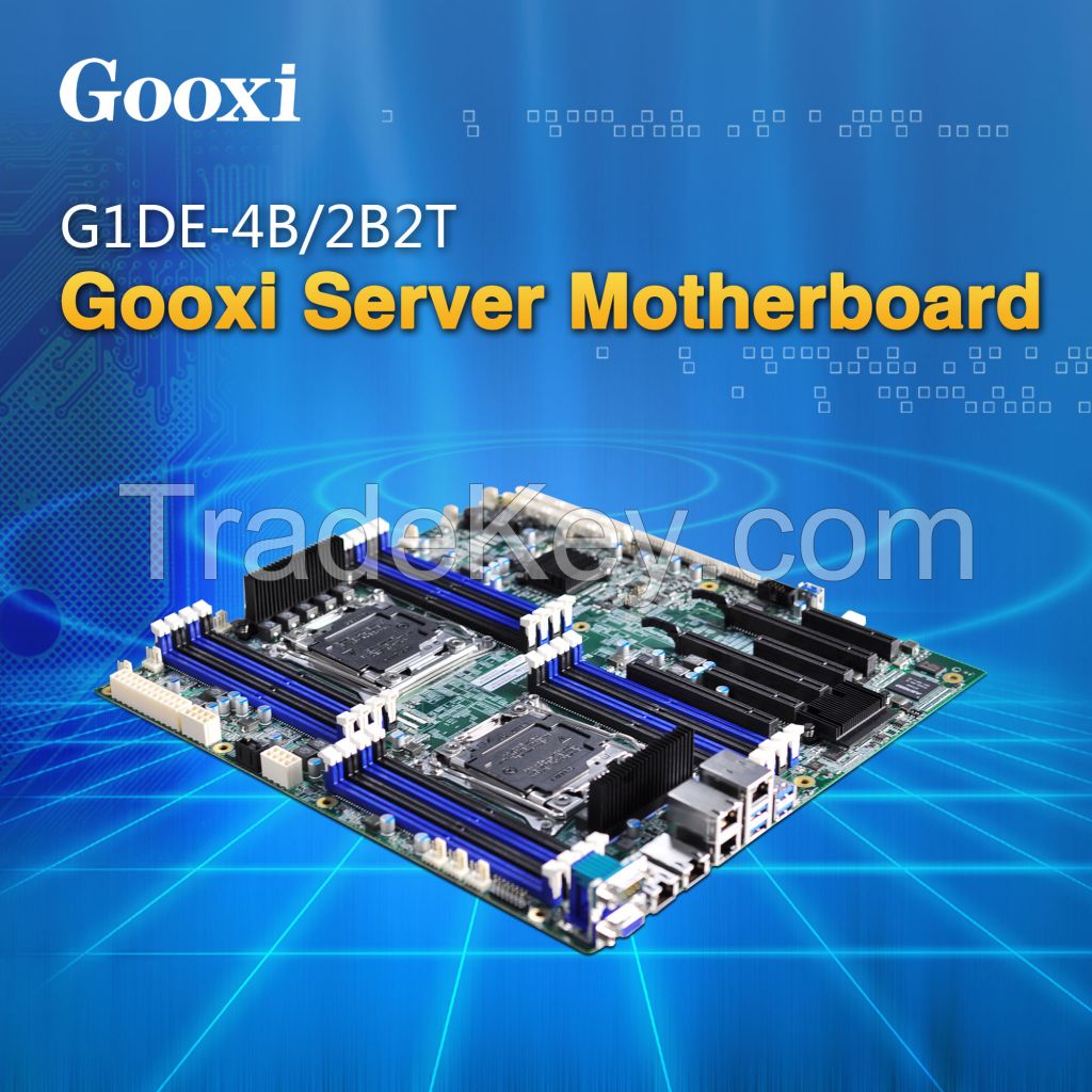 Intel Xeon Haswell-EP Dual E5-2600 V3 1U2U3U4U Server Barebone Storage Motherboard Gooxi G1DE-4B/2B2T Dual Socket Motherboard