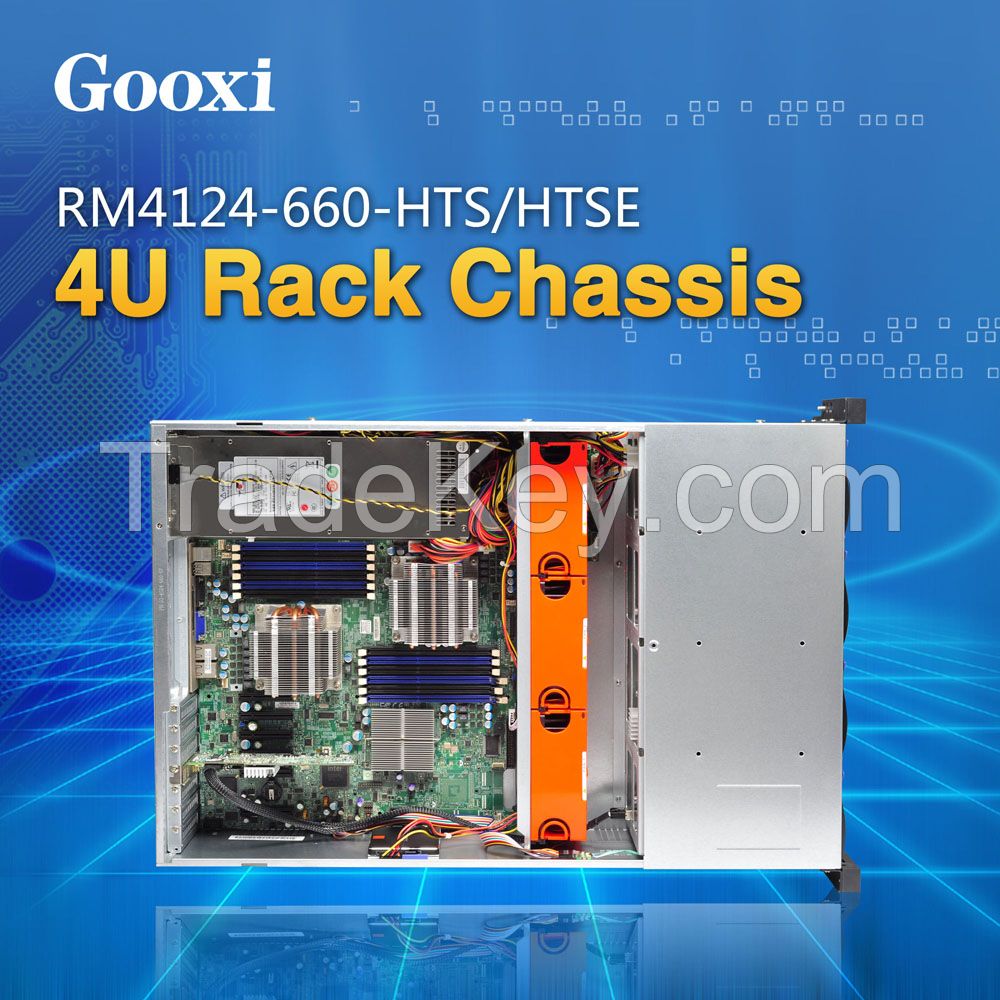 4U rackmount server case chassis 24HDDs Gooxi RM4124-660-HTS/HTSE EEB / CEB / ATX / Micro ATX