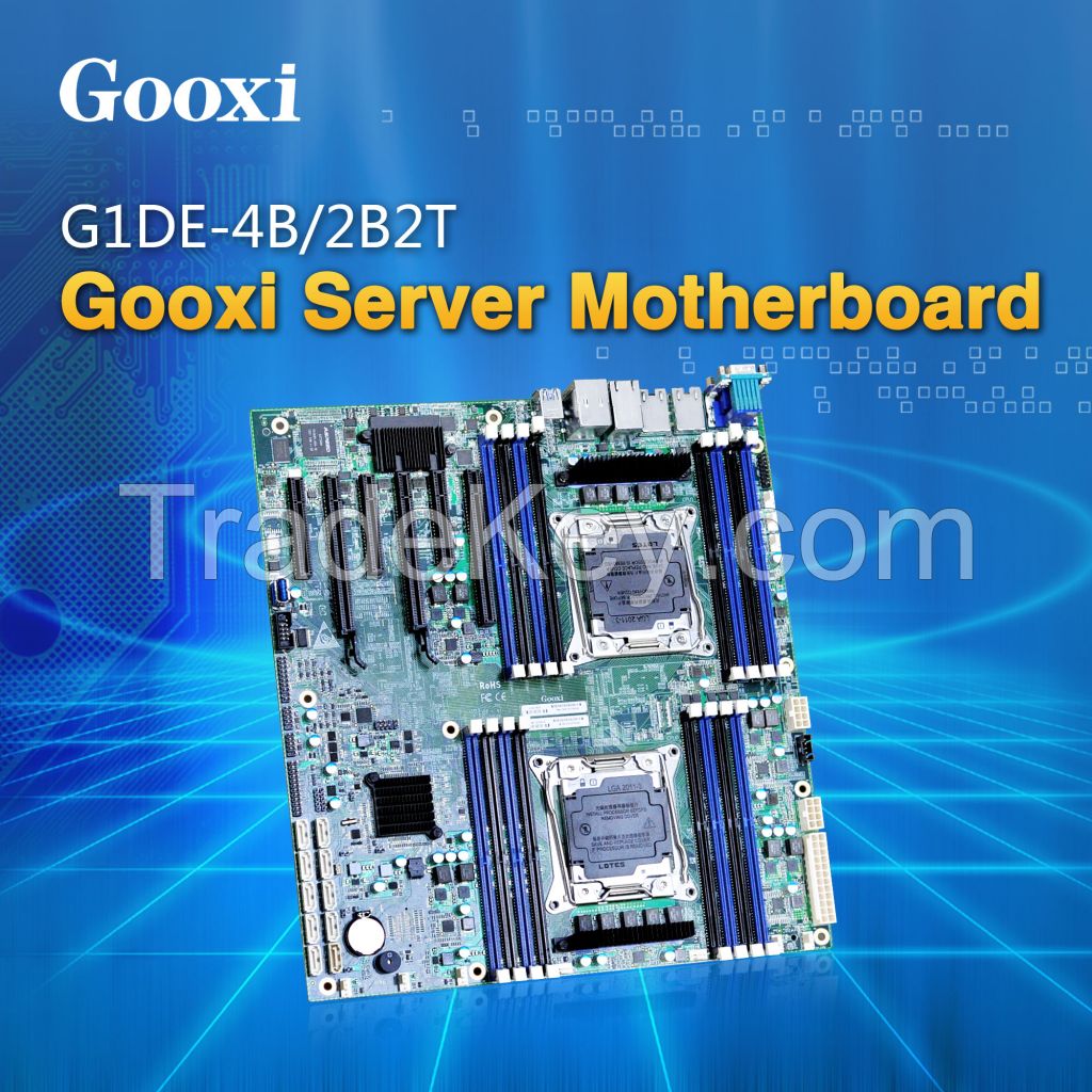 Intel Xeon Haswell-EP Dual E5-2600 V3 1U2U3U4U Server Barebone Storage Motherboard Gooxi G1DE-4B/2B2T Dual Socket Motherboard