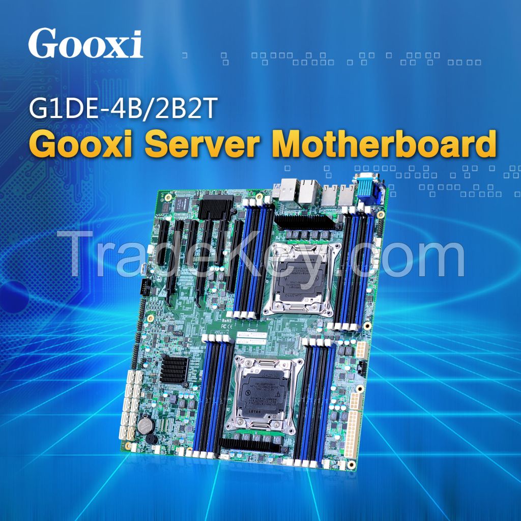 Intel Xeon Haswell-EP Dual E5-2600 V3 1U2U3U4U Server Barebone Storage Motherboard Gooxi G1DE-4B/2B2T Dual Socket Motherboard