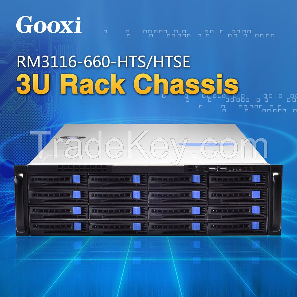 3U rackmount server case chassis 16 HDDs Gooxi RM3116-660-HTS/HTSE EEB / CEB / ATX / Micro ATX