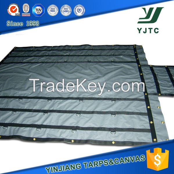 black pvc d-ring tarpaulin sheet