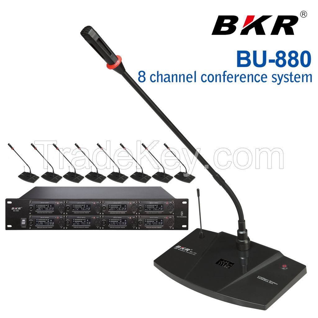 BU-880 8 channel wireless conference system