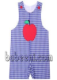 Pretty apple and schoolbus applique A-line reversible dress - BB697