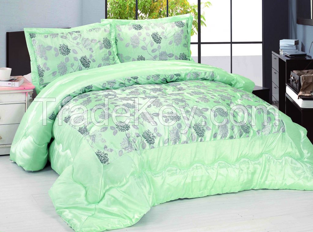 Taffeta flocking comforter set 3pc