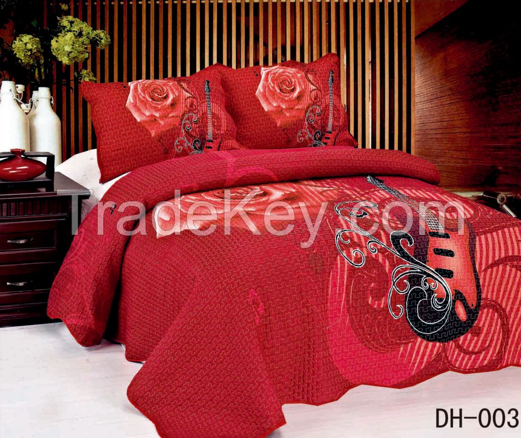 MICROFIBER 3D PRINTING BEDSPREAD SET 3PCS