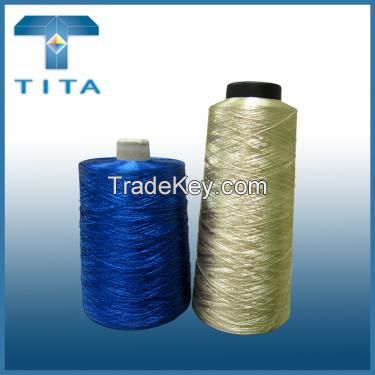 180-600TPM hot sale real gold polyester embroidery thread from Hangzhou