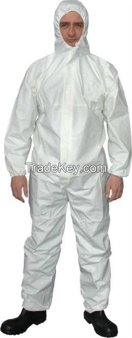 One Used Coverall Disposable Protective Clothing