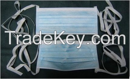 Disposable Nonwoven 3-ply Surgical Medical Face Mask with Ties or Earloop