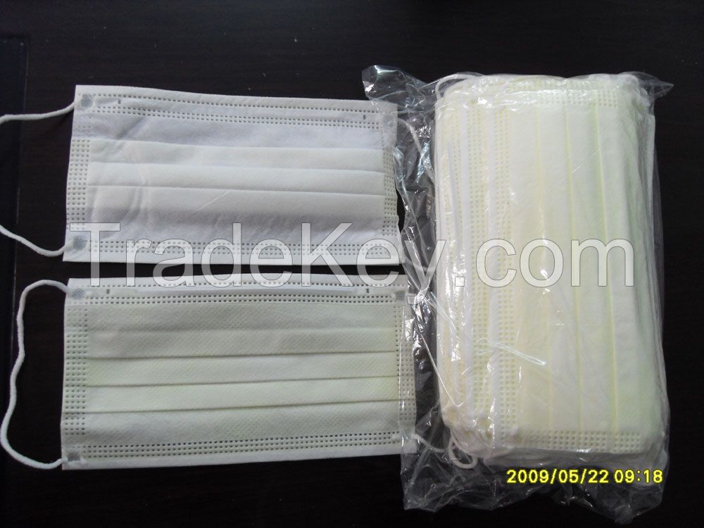 Disposable Nonwoven 3-ply Surgical Medical Face Mask with Ties or Earloop