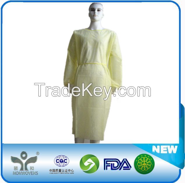 High quality isolation gown with elastic cuff with  price 