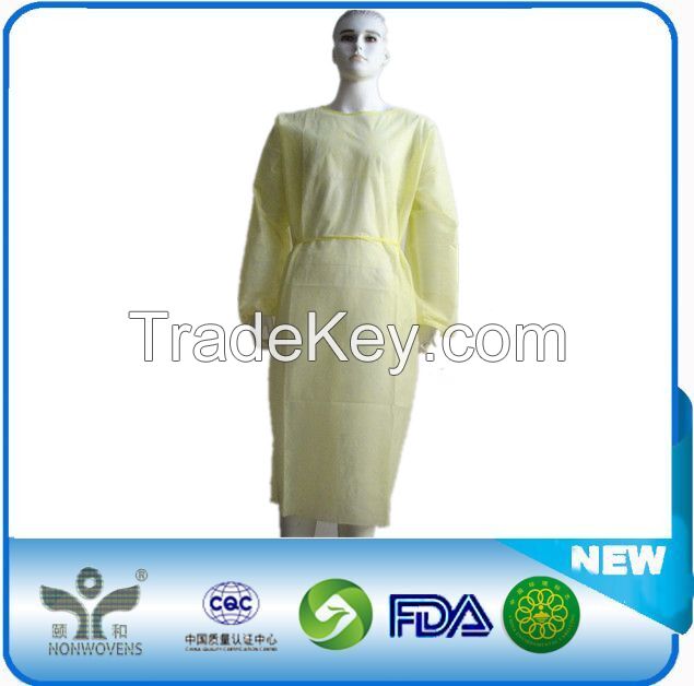  Yellow ,Blue ,white ,SMS Isolation Gown (Heat Seal) 