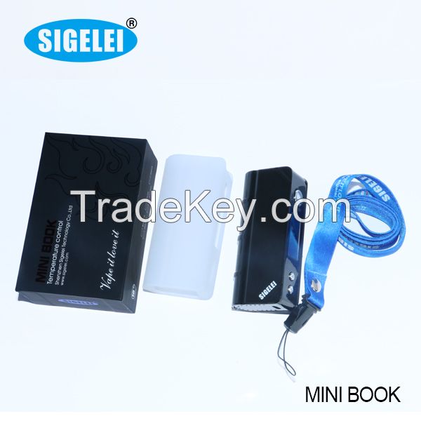 100% Original Sigelei Mini Book 40w Temperature Control Mod 40w TC vaporizer 18650 mod for you