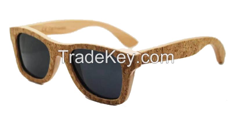 2016 New Cork Wood Sunglasses Ploarized  Float Sunglasses Women Men Sun glasses