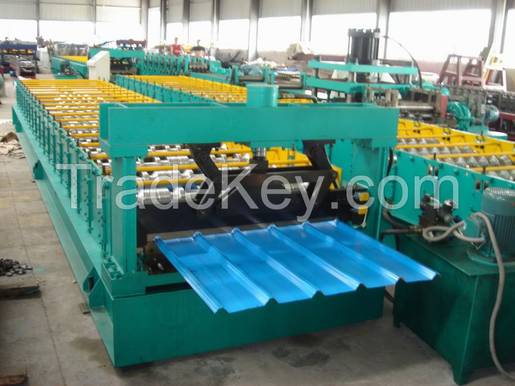 30m / Min Standing Seam Roll Former , Wall Panel Roll Forming Machine With Hydraulic Decoiler