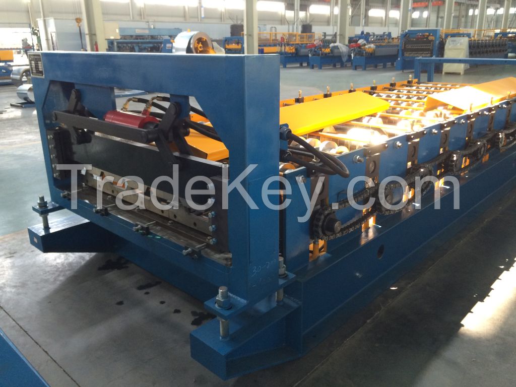 Simens Controled steels sheet Roll Forming Machine with 7ton hydraulic decoiler