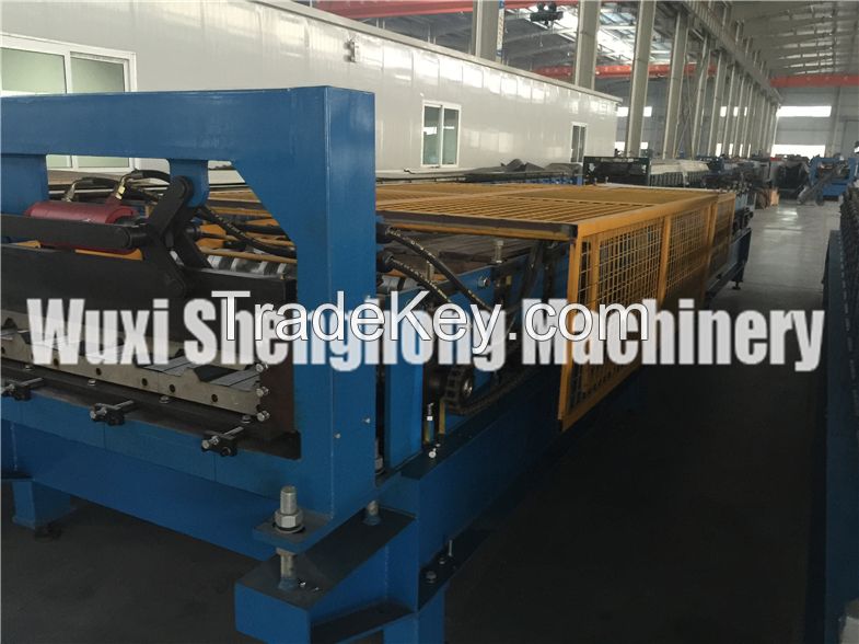 PLC Sheet Metal Roll Forming Machine For Producing Corrugated Wave Roof Panel
