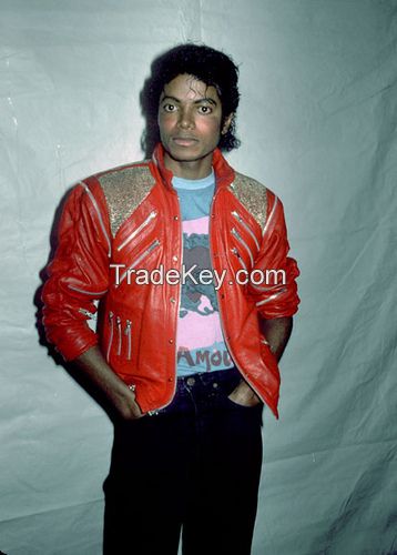 MICHAEL JACKSON RED LEATHER JACKET BEAT IT