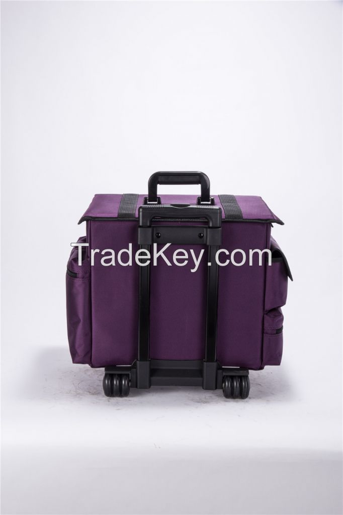 Makeup Artist Cosmetic Case Oxford Beauty Case 2-wheeled