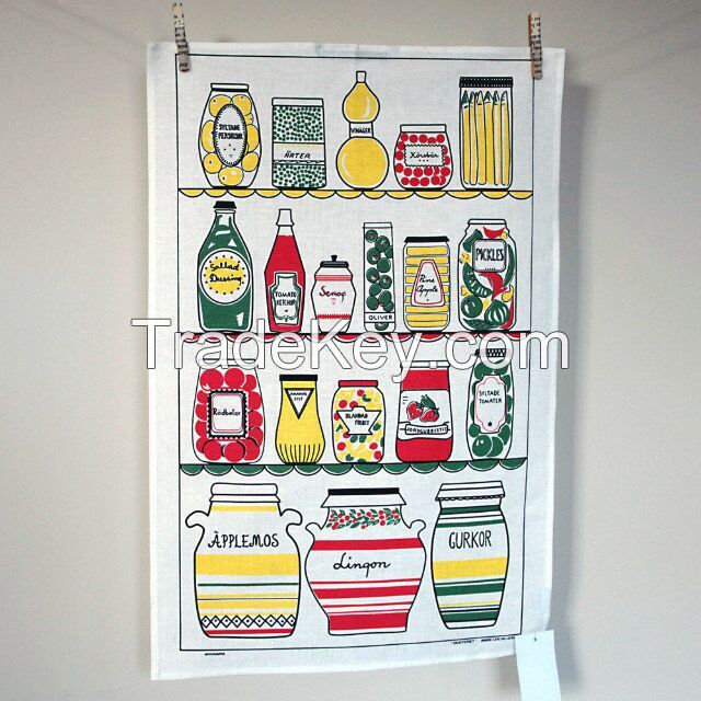 100% cotton screen printing tea towel