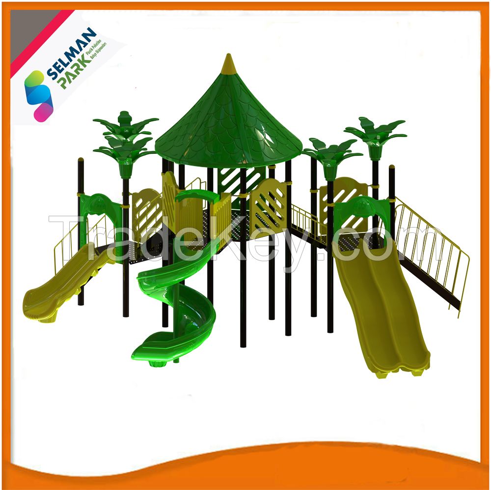 Outdoor Playground Equipment Slide, Swing Set ORM-001