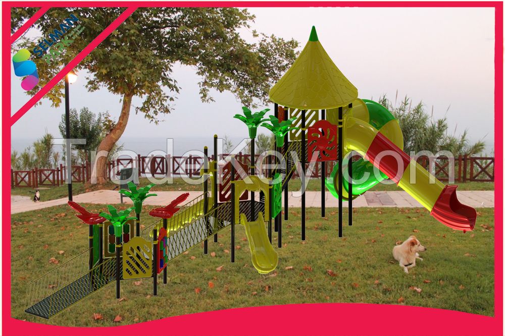 Outdoor Playground Equipment Slide Set EN-002