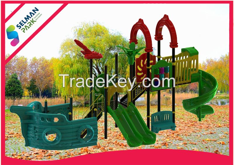 Outdoor Playground Equipment Slide, Swing Set GM-002
