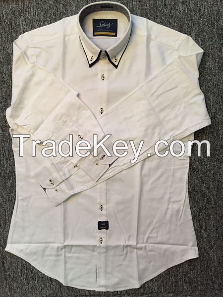 100% cotton fashion yarn dyed high quality men's casual shirt