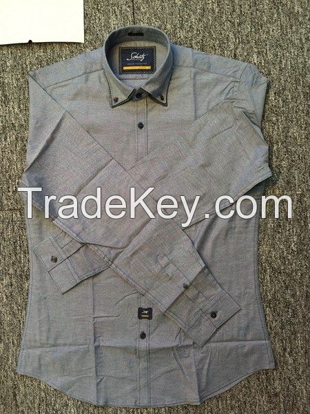 100% cotton fashion yarn dyed high quality men's casual shirt