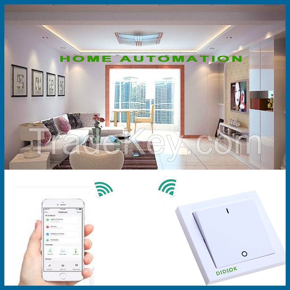 Home automation RF wireless technology phone controlled remote control light switch