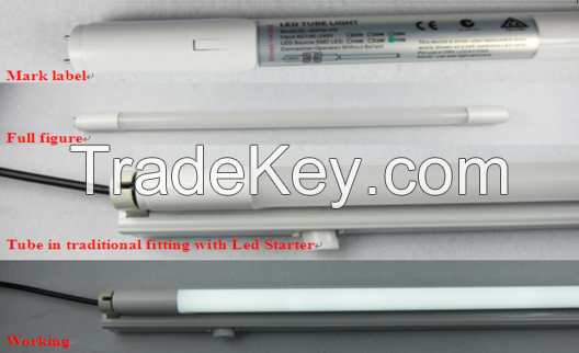 LED T8 tube light 9W-22W with UI SAA CE C-tick approval