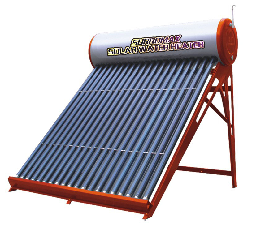 Nonpressurized compact solar water heater