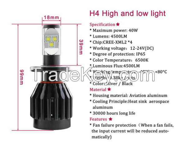 H4 Headlight Car Led Headlight