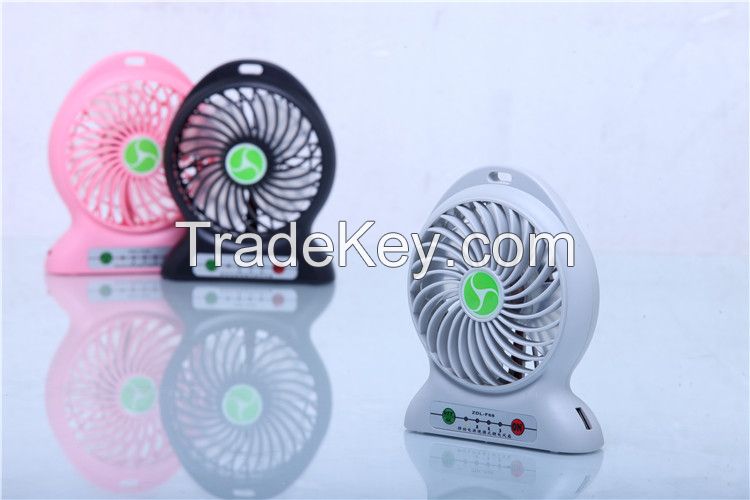 plastic air battery power portable cooling travel handheld usb small mini rechargeable fan