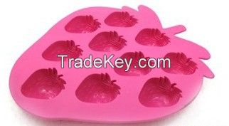 strawberry silicone ice cube tray