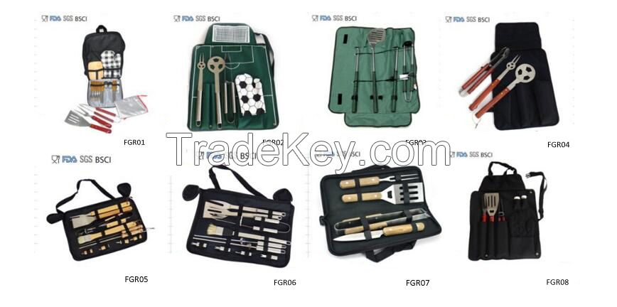 Barbecue Set, Barbecue Tools with cutting board in cooler bag