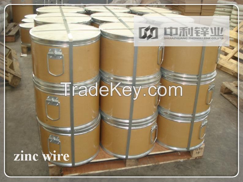 zinc wire type drum packed  thermal spraying anticorrosion