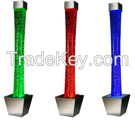 LED Coorful Bubble Tube Column with Artificial Fishes Inside