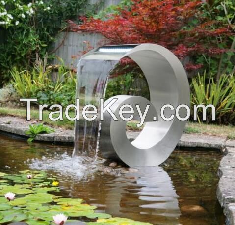 Stainless steel waterfall cascade for garden pond swimming pool