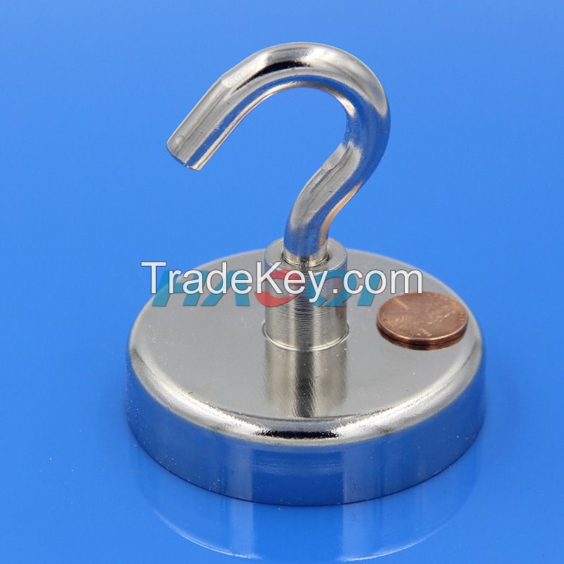 NdFeB neodymium round pot magnetic hooks heavy duty